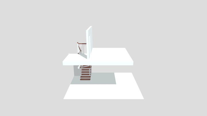 N Shaped Staircase 3D Model