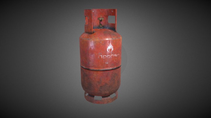 Gas Cylinder 3D Model