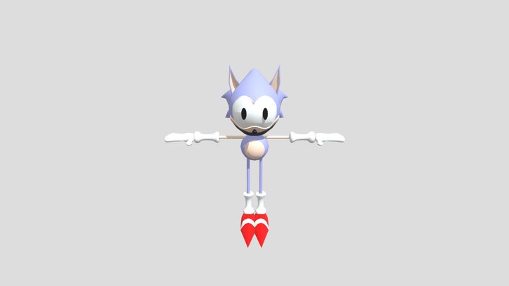 Sonic Fbx And Obj 3D Model