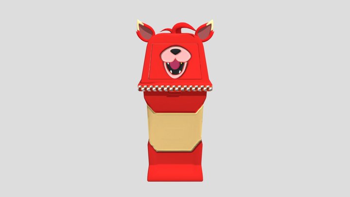Glamrock Foxy TrashCan 3D Model