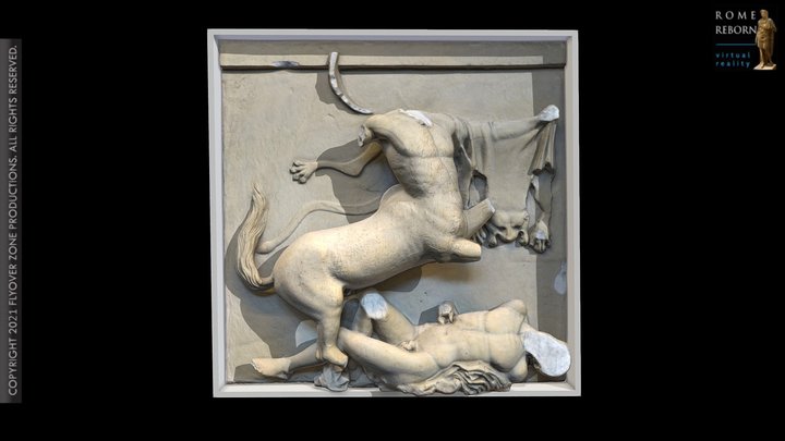 3D rendering of Metope South 28 (Parthenon)