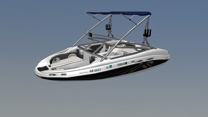 2008 212X Yamaha Wakeboard Boat 3D Model
