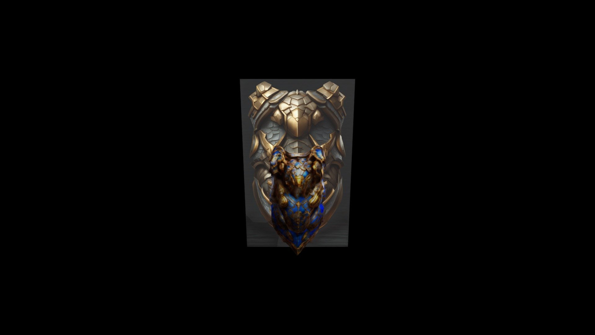 Shield with Gold and Silver Plating A metal s - Download Free 3D model ...