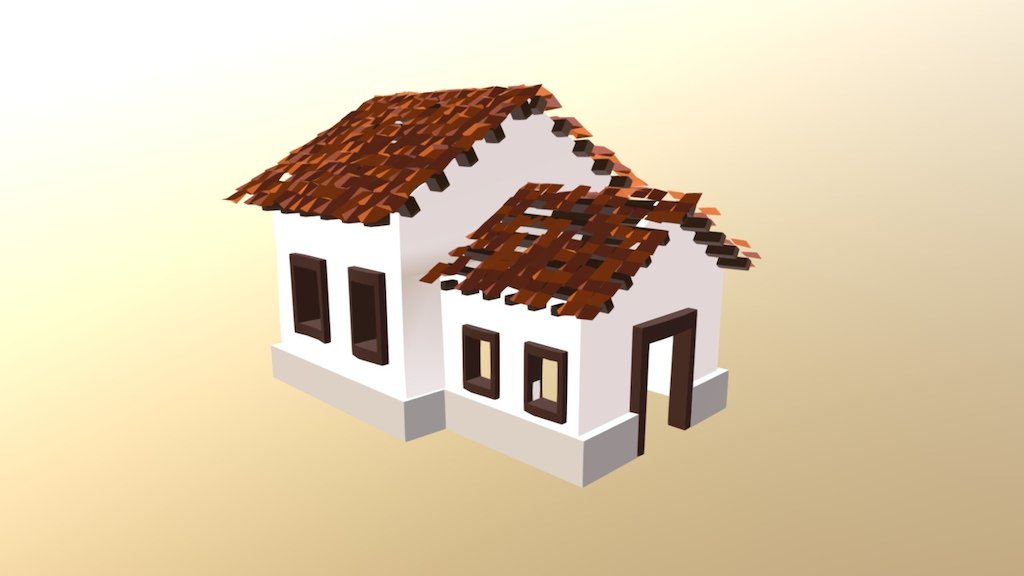 House with broken roof