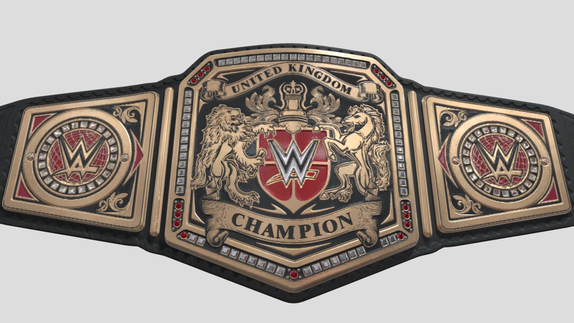 WWE - NXT UNITED KINGDOM CHAMPIONSHIP BELT - Download Free 3D model by ...