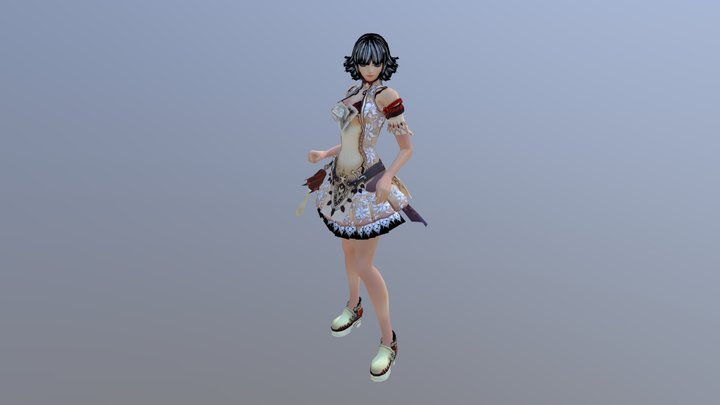 3D model of cute anime girl 3D Model