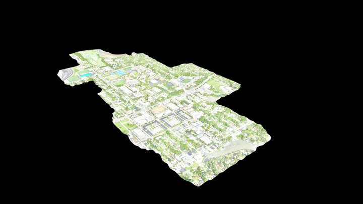 Old Dominion University Campus, Norfolk Virginia 3D Model