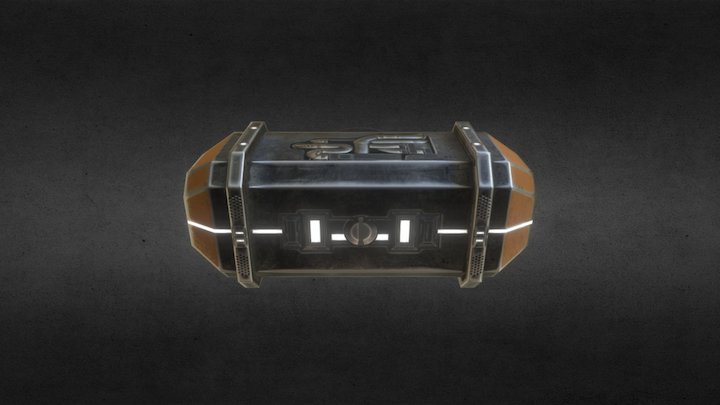 Sci- Fi Crate 3D Model
