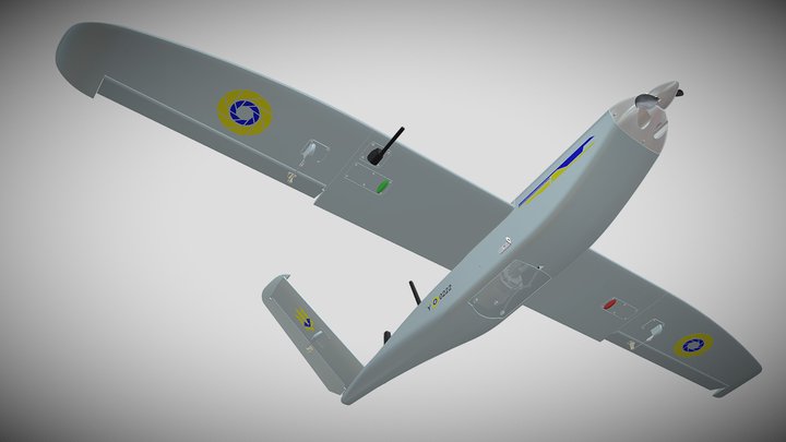 Ukrainian UAV GOR military drone goes up 3D Model