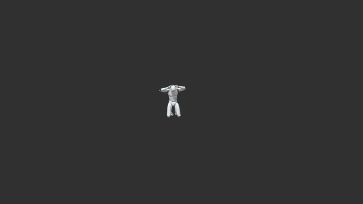 Kneeling Hands Behind His Head 2 3D Model