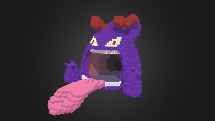 Minecraft Gigantamax Gengar Build Schematic 3D Model