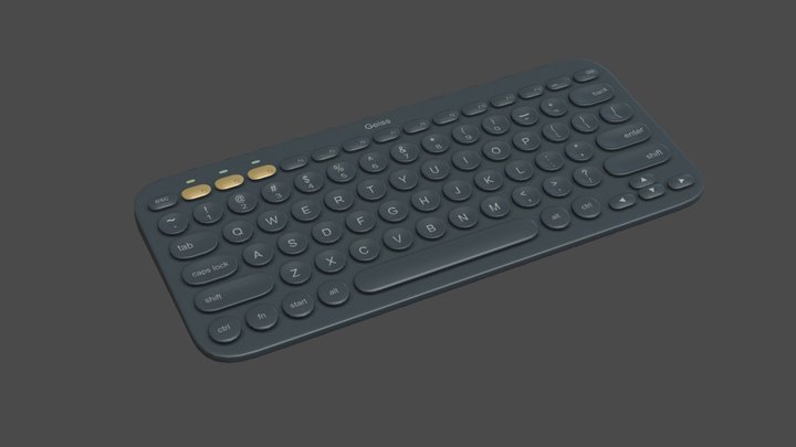 wireless keyboard bluetooth 3D Model