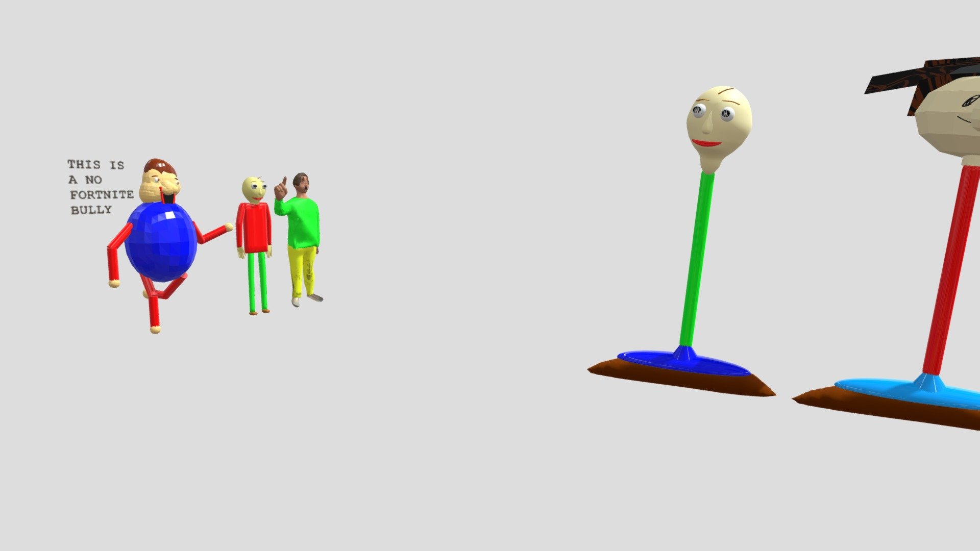 Additional Basics Characters (Baldi) - Download Free 3D model by  Johnthe3dModeler (@Johnthe3dModeler) [ae38f52]