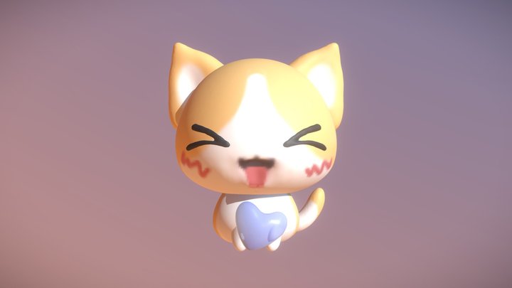 Cute Cat 3D Model