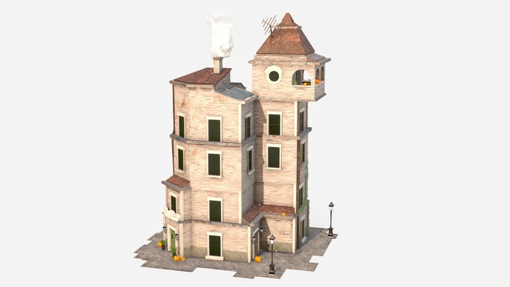 Reimagined City Building 3D Model
