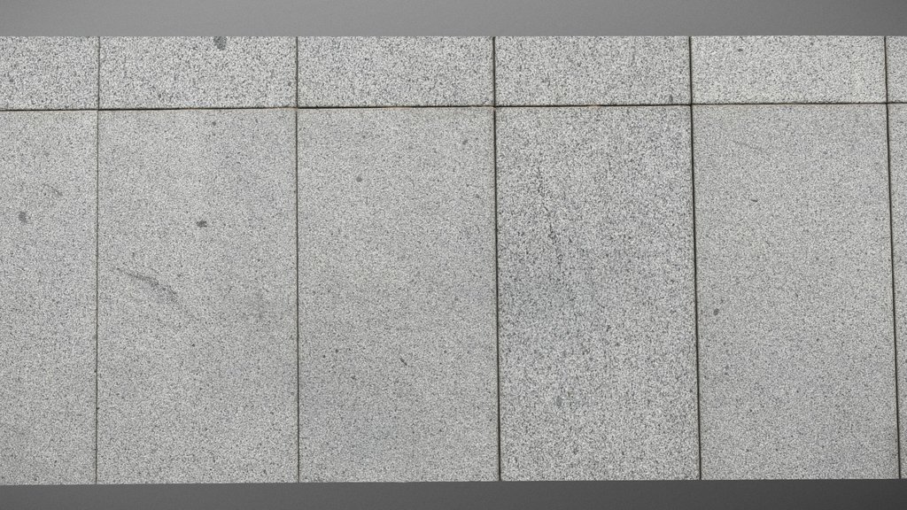 Gray spotty granite clad