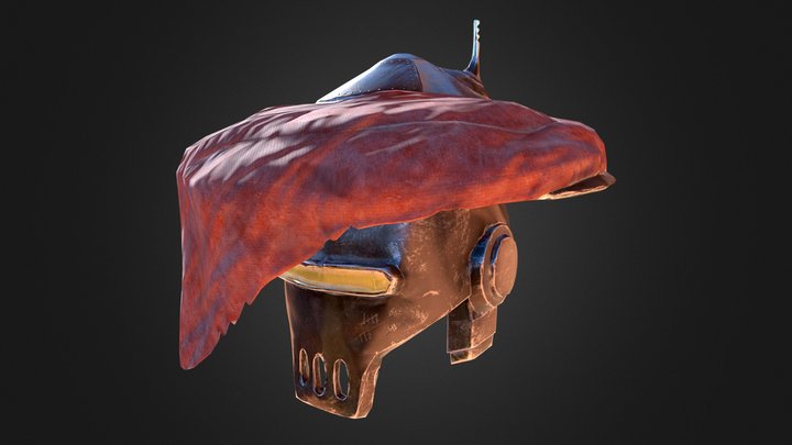 Sci-Fi Bountyhunter's Desert-Mask 3D Model