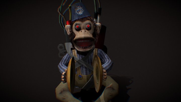 The classic Monkey Bomb - Cymbal Monkey 3D Model