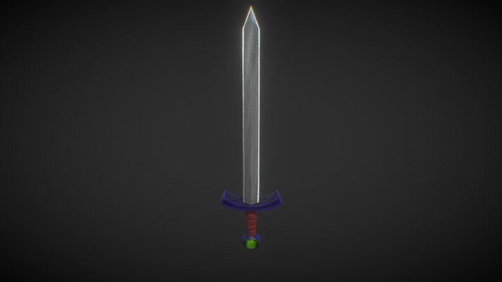 CLASSIC SWORD LOWPOLY 3D Model