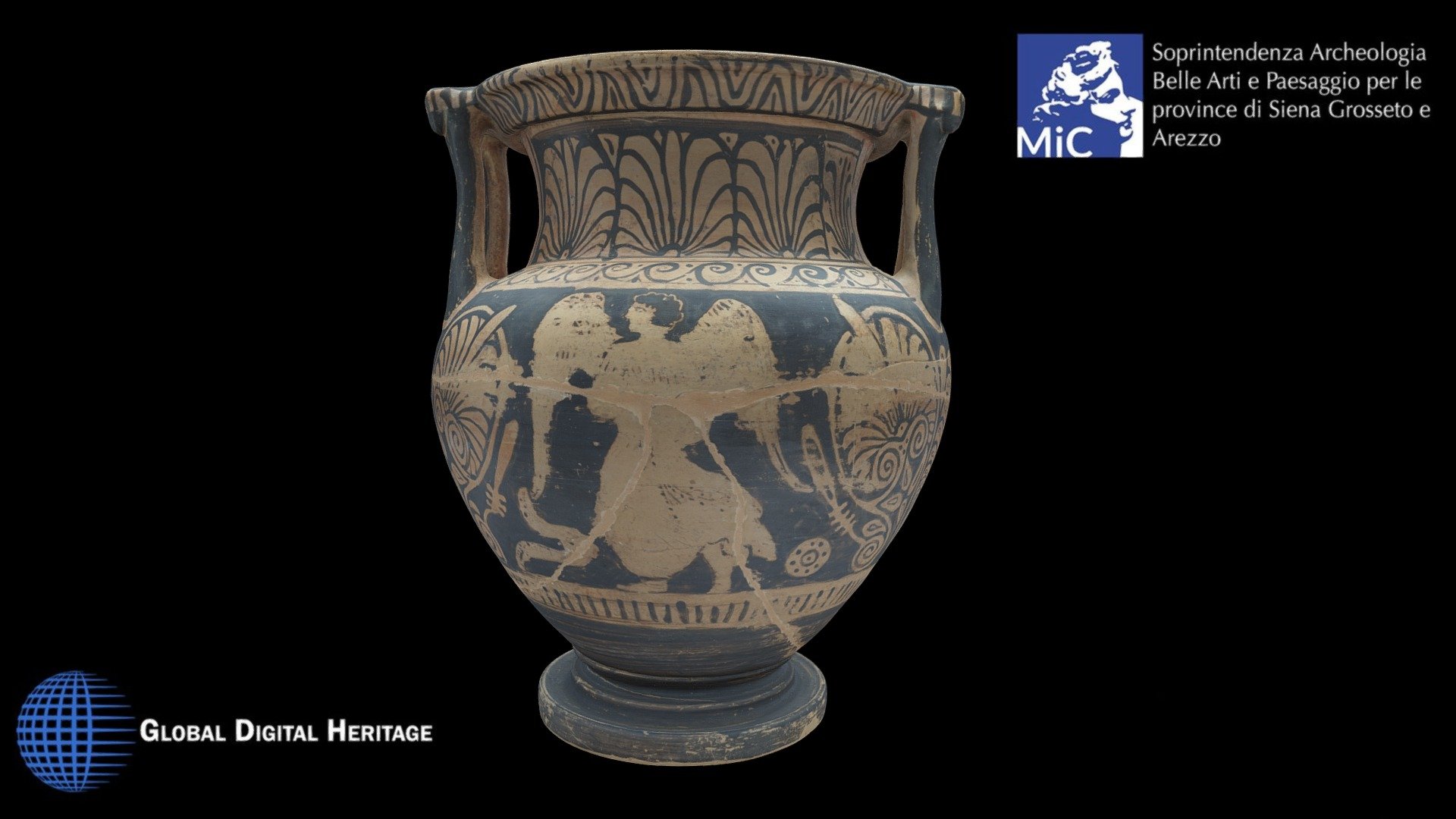 Etruscan column-krater, Poggio Pinci
