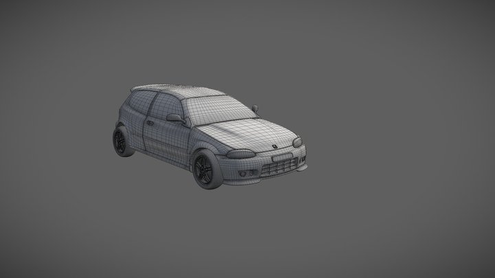 Honda Civic 1995, 3D Printable 3D Model