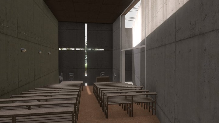 IGLESIA DE LA LUZ OSAKA JAPON 3D Model