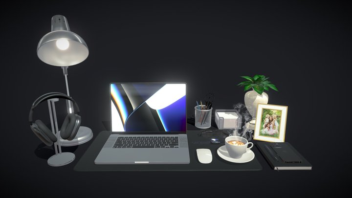 Workspace MacBook 6 3D Model