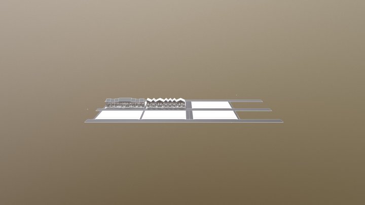 Simple Row Houses 3D Model