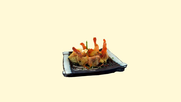 Grilled Tiger Prawns 3D Model