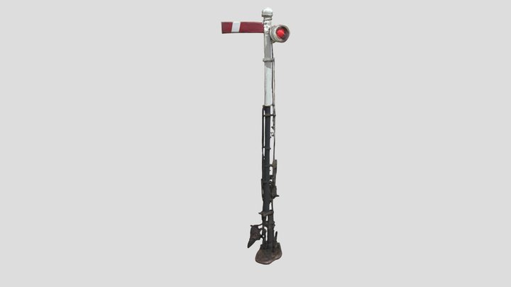 Railway semaphore signal 3D Model