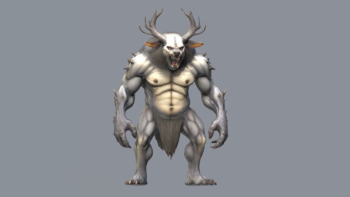 Masterfully Realistic Monster Humanoid Hunter 3D Model