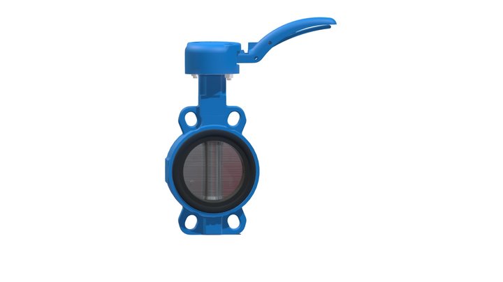 Sylax 3 Wafer Butterfly Valves with SS disc 3D Model