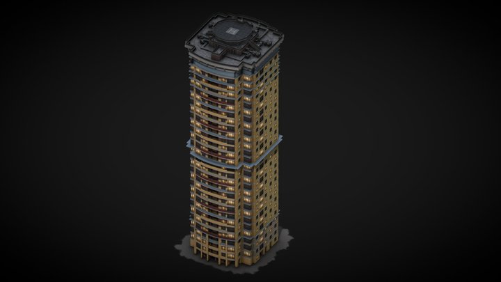 Multi-storey building in Moscow 3D Model