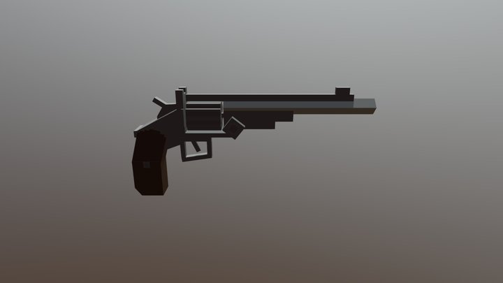 Western Revolver CraftStudio 3D Model