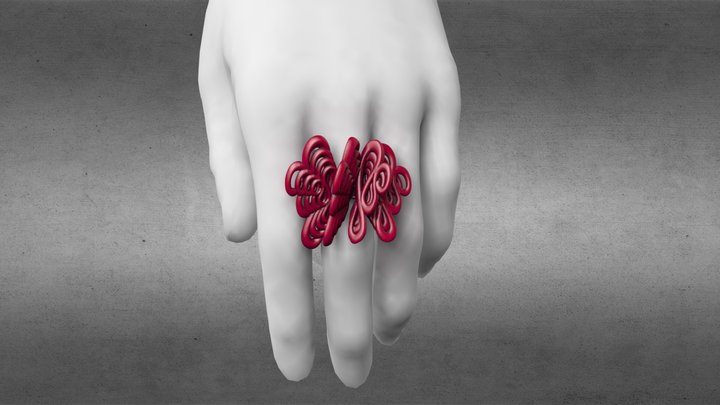 BUTTERFLY RING 3D Model