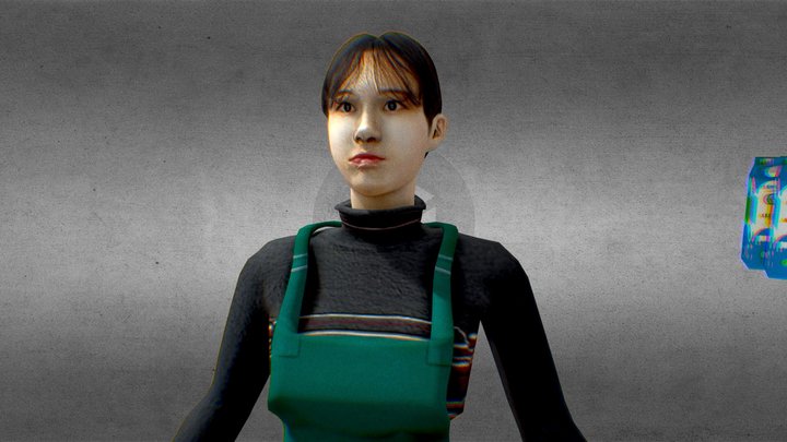 Amy - Female Horror Character PS2 3D Model