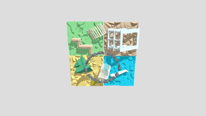 7 Wonders Of The World 3D Model