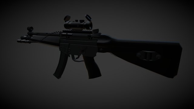 MP5 Assault Rifle 3D Model