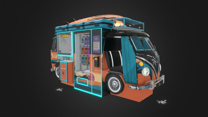 3D Kombi Surf Foto BR Machine 3D Model