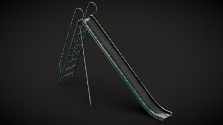 Old Playground Slide 3D Model