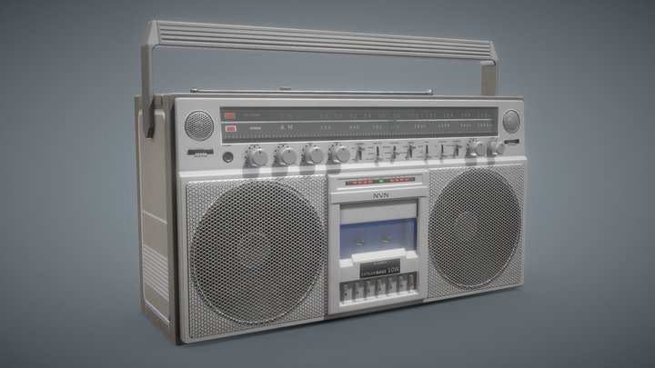Game-ready Retro Boombox 3D Model