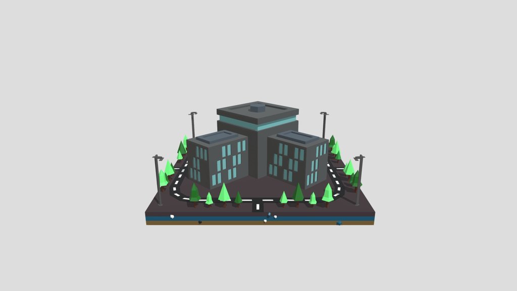 Sj Commercial Building Lowpoly Vol01