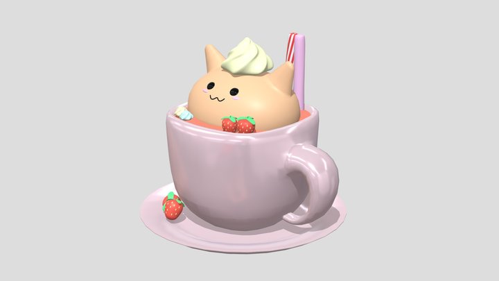 Kitty Cup 3D Model