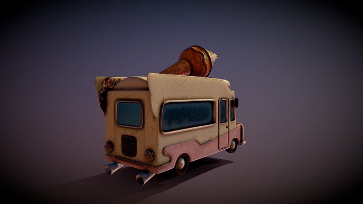 Mr Whippy Truck 3D Model