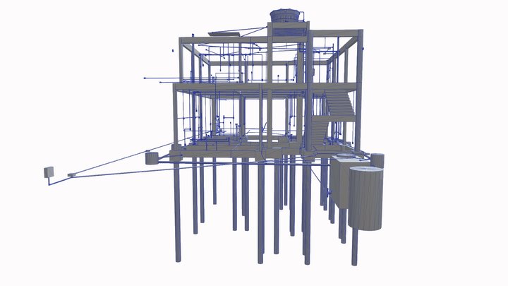 PROJ; ELÉTRICO PARA JARAPARINTA - ALAGOAS. 3D Model