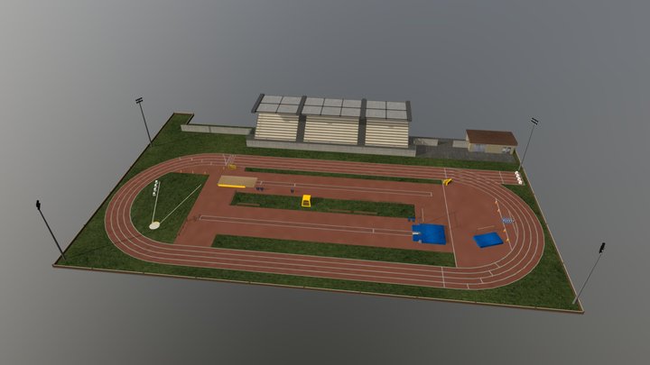 Track and field 3D Model