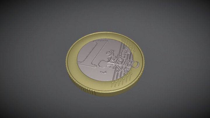 Euro Coin 3D Model