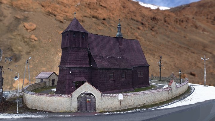 Wooden architecture, Szyk church, heritage 3D Model