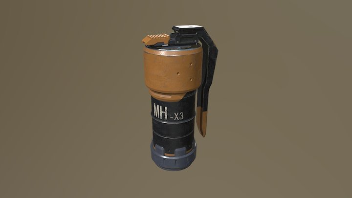Grenade Mh-x3 3D Model