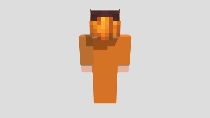 Someone with a pumpkin mask and a orange costume